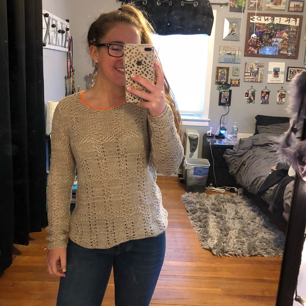 Coldwater creek tan sweater